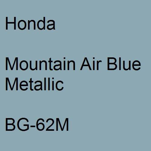 Honda, Mountain Air Blue Metallic, BG-62M.